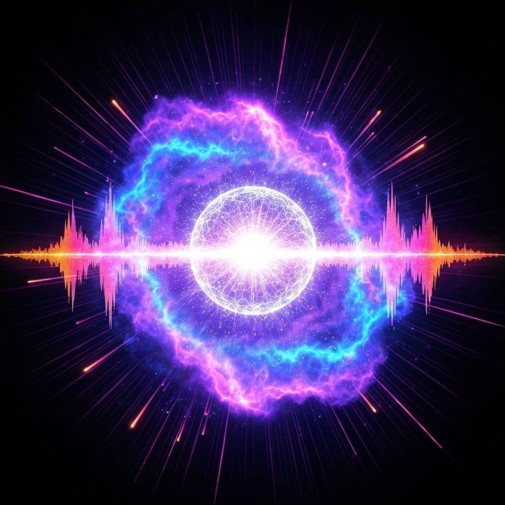 Abstract dark matter portal representing autonomous AI agents